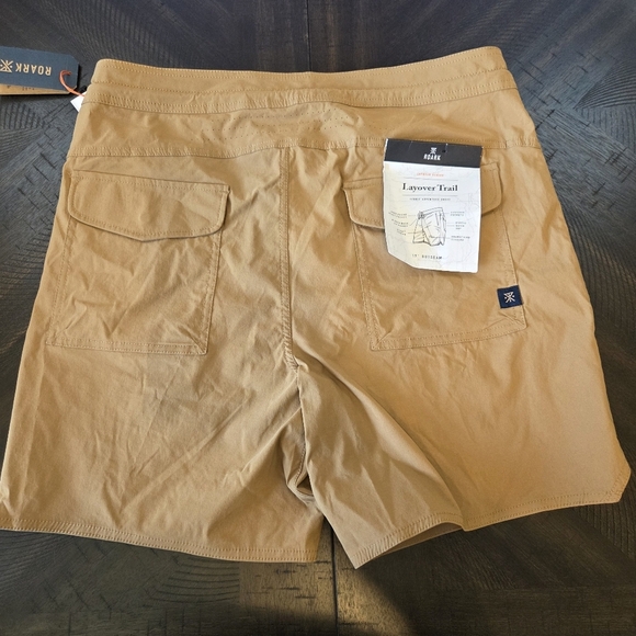 Roark Layover Trail Hybrid Adventure Shorts Tan Size 32 - New RS364 Hiking Cargo - Picture 8 of 10